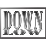 Logo Down Low, grauer Schriftzug auf weißem Hintergrund