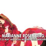 Banner der Sängerin Marianne Rosenberg mit der Aufschrift: "er grhört zu mir! war wohl einer ihrer berühmtesten Hits"